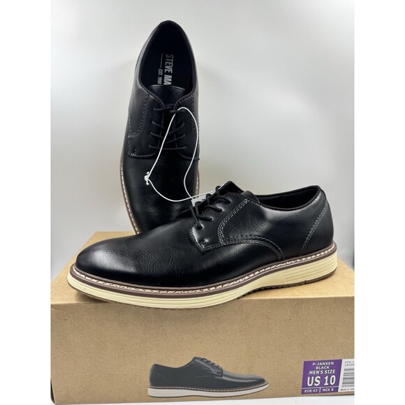 NEW Steve Madden P-Jansen Oxford Black Casual Lace Up Shoes, Men\'s Size 10 main image 5